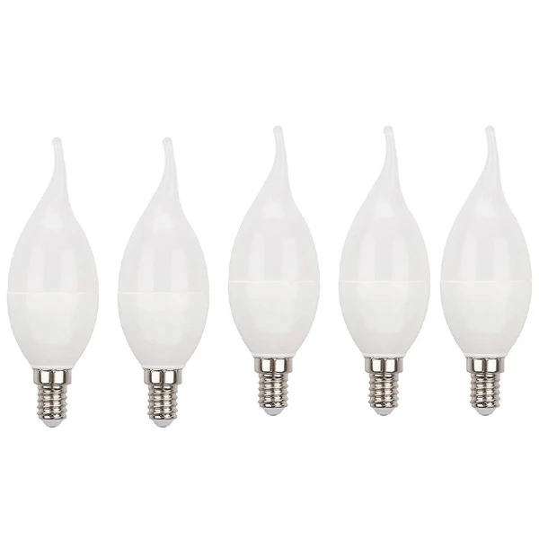 لامپ شمعی 5 وات مدل massive پایه E14 مجموعه 5 عددی