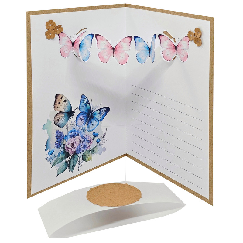 کارت پستال مدل Butterfly طرح سه بعدی