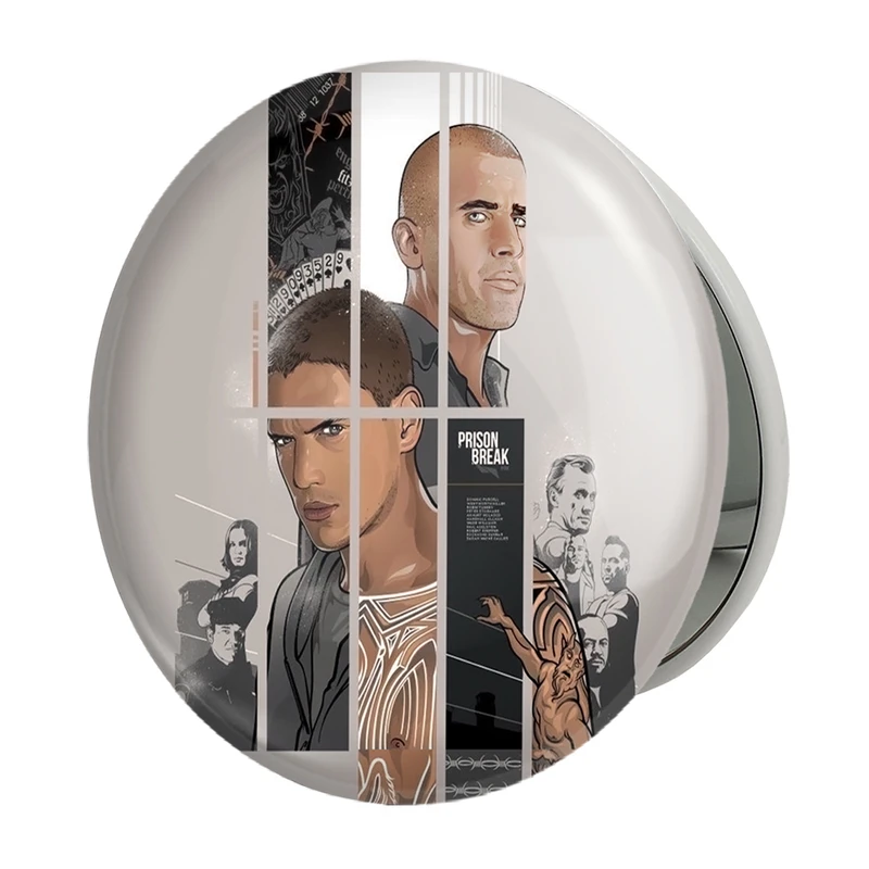 آینه جیبی خندالو طرح سریال فرار از زندان Prison Break مدل تاشو کد 10213 