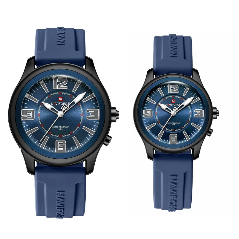 ست ساعت مچی عقربه‌ای کوارتز زنانه و مردانه نیوی فورس مدل nf9256