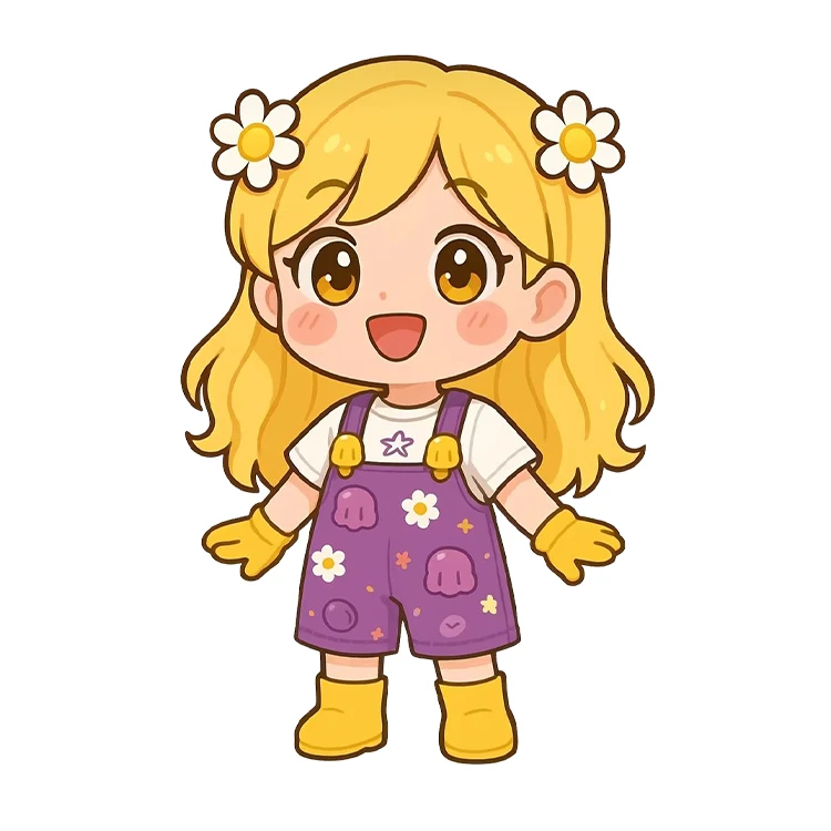 استیکر پارچه و لباس پاد آفرین مدل کارتونی کیوت عروسکی دخترانه کد S5362