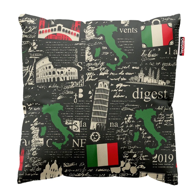 کوسن پاد آفرین طرح ایتالیا کد 1757 سایز 30*30 سانتی متر