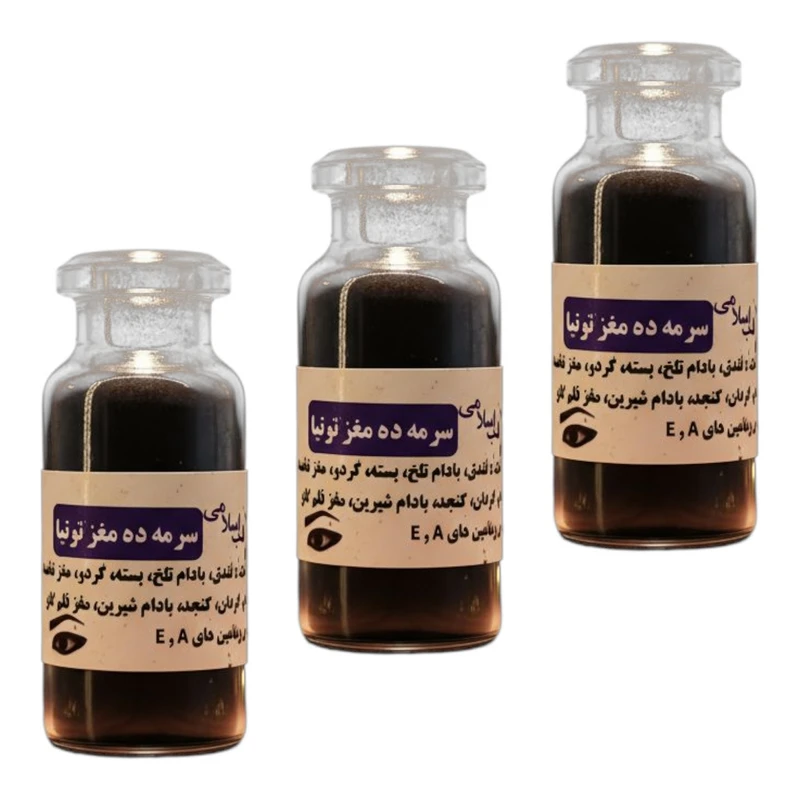 سرمه چشم توتبا مدل ده مغز رنگ مشکی بسته سه عددی