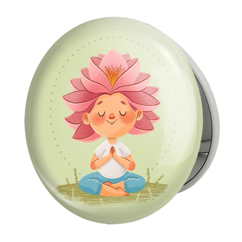 آینه جیبی خندالو طرح دخترانه فانتزی مدل تاشو کد 25725 