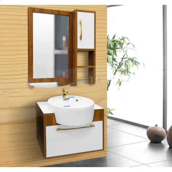 ست کابینت روشویی کاسپین مدل میلانو به همراه آینه و باکس