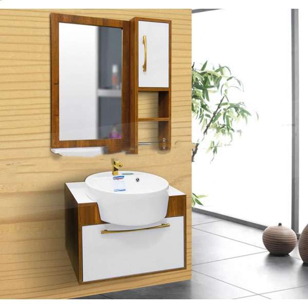 ست کابینت روشویی کاسپین مدل میلانو به همراه آینه و باکس