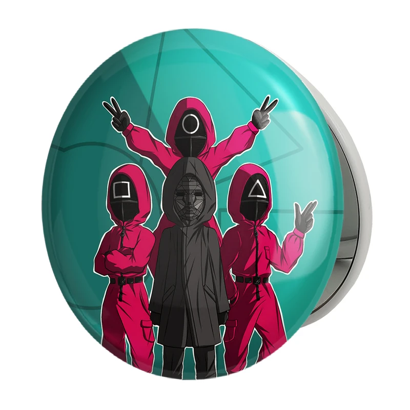 آینه جیبی خندالو طرح بازی مرکب Squid Game مدل تاشو کد 10835 