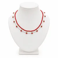 گردنبند زنانه مدل آلبالو گیلاس