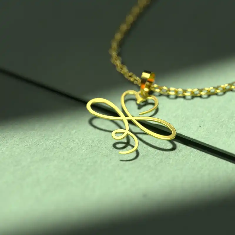 گردنبند طلا 18 عیار زنانه مدوپد مدل گل کد CA10901