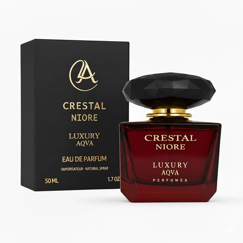 ادوپرفیوم زنانه لاکچری آکوا مدل CRESTAL NIORE با رایحه گرم حجم 50 میلی‌لیتر