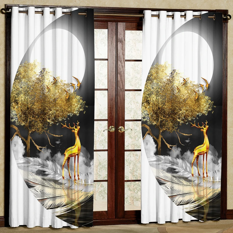 پرده مدل مخمل پانچی کد 2433T2 سایز 200x140 سانتی متر