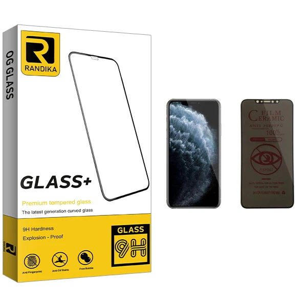 محافظ صفحه نمایش حریم شخصی راندیکا مدل GLD مناسب برای گوشی موبایل اپل iPhone 11 Pro Max