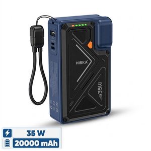 پاوربانک 35 وات هیسکا مدل HP-226PD ظرفیت 20000 میلی آمپر ساعت به همراه کابل متصل USB-C