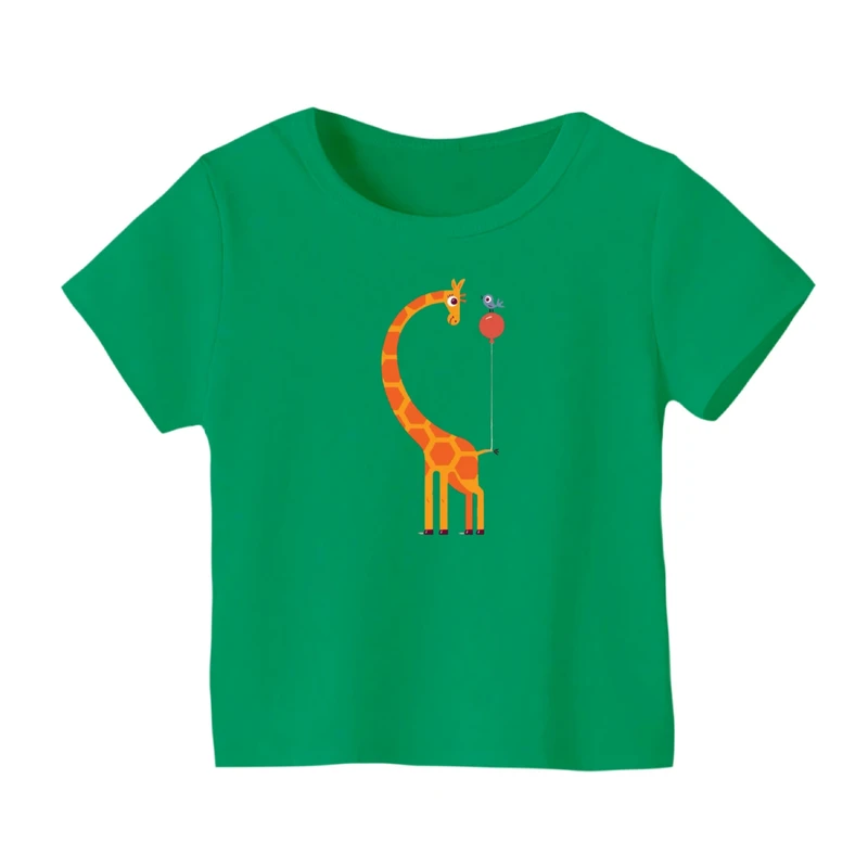 تی شرت آستین کوتاه بچگانه مدل زرافه کد ۲