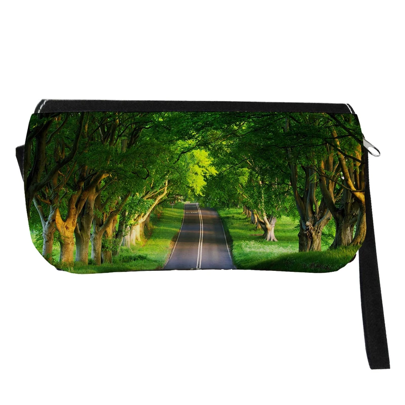  جامدادی طرح جاده ای در درختزار مدل دو زیپ کد 92