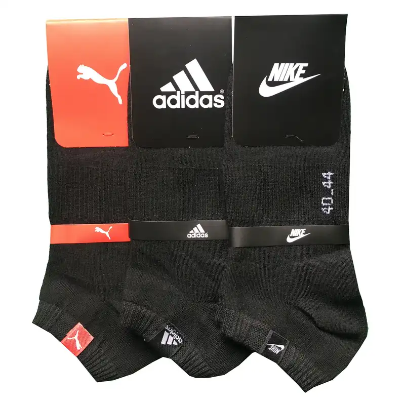 جوراب ورزشی مردانه مدل پارچه ای کد 3B-AD-NK-PM رنگ مشکی