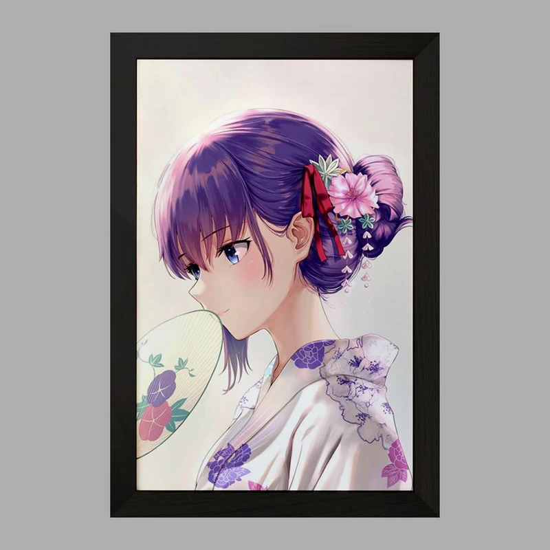 تابلو خندالو مدل ساکورا انیمه سری فیت بهشت بینهایت Fate Heavens  کد 22804