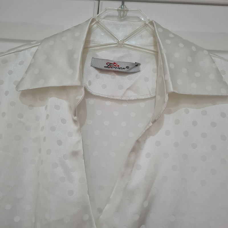 شومیز آستین بلند زنانه مدل ساتن خال خالی کد ۲