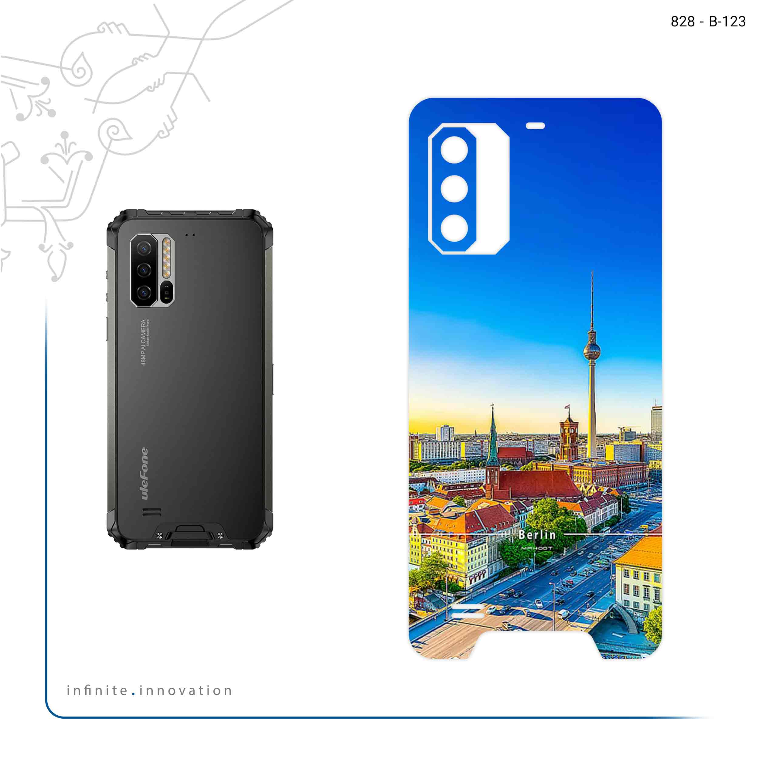 برچسب پوششی ماهوت مدل City of Berlin مناسب برای گوشی موبایل یولفون Armor 7