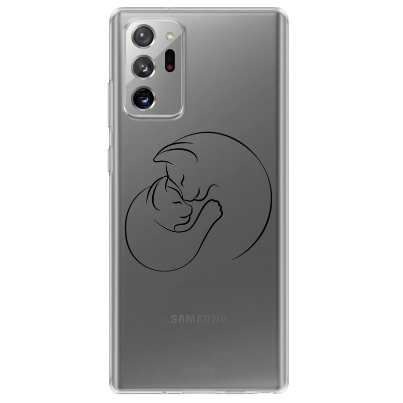 کاور مگافون طرح گربه مدل C61-B مناسب برای گوشی موبایل سامسونگ Galaxy Note 20 Ultra
