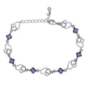 دستبند نقره زنانه مدل Heart-C740