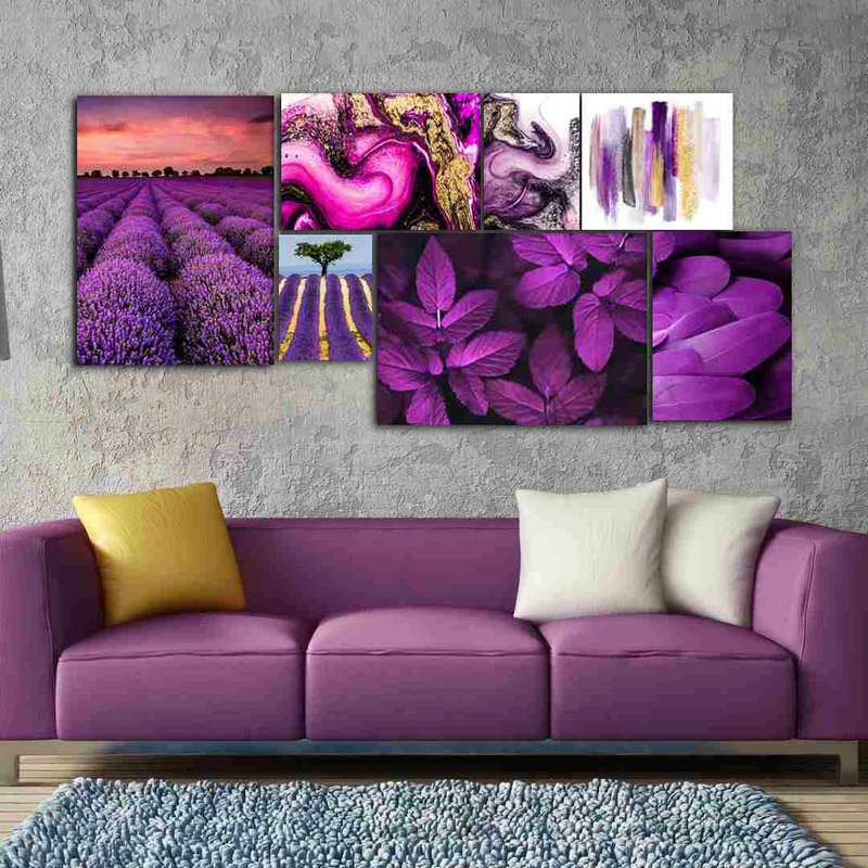 تابلو شاسی بکلیت طرح طبیعت و گل  مدل SH-395 مجموعه 6 عددی