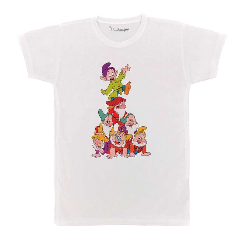 تی شرت بچگانه پرمانه طرح سفید برفی و هفت کوتوله کد pmt.5821