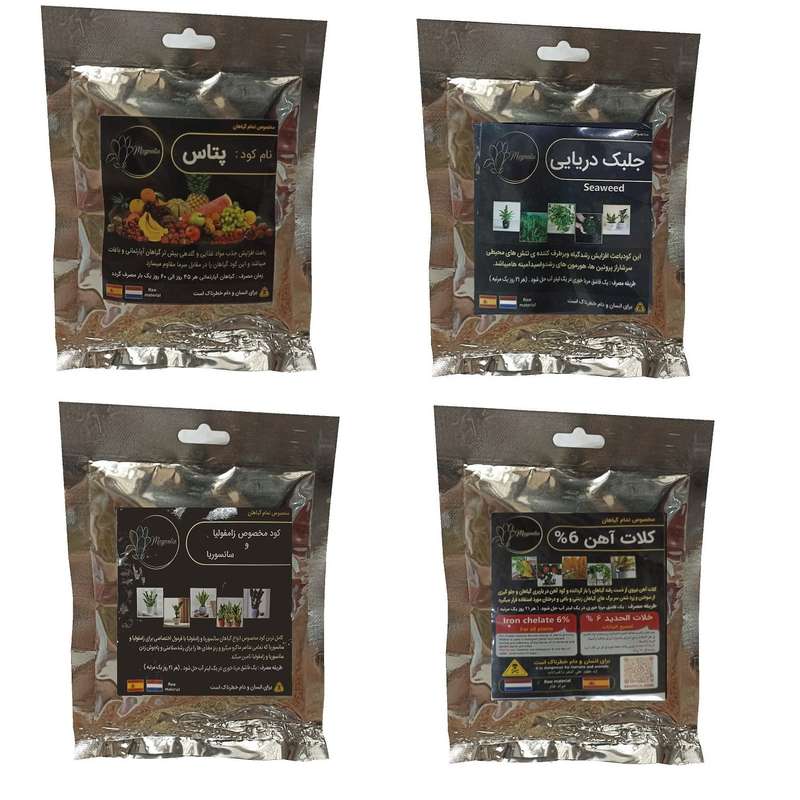 کود پتاس و جلبک دریایی و کود زاموفیلیا و سانسوریا و کلات آهن مدل raw material وزن 200 گرم کود پتاس و جلبک دریایی و کود زاموفیلیا و سانسوریا و کلات آهن مدل raw material وزن 200 گرم