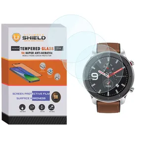 محافظ صفحه نمایش شیشه ای آلتیمیت شیلد مدل SH-UL مناسب برای ساعت هوشمند آمیزفیت GTR 47mm بسته سه عددی