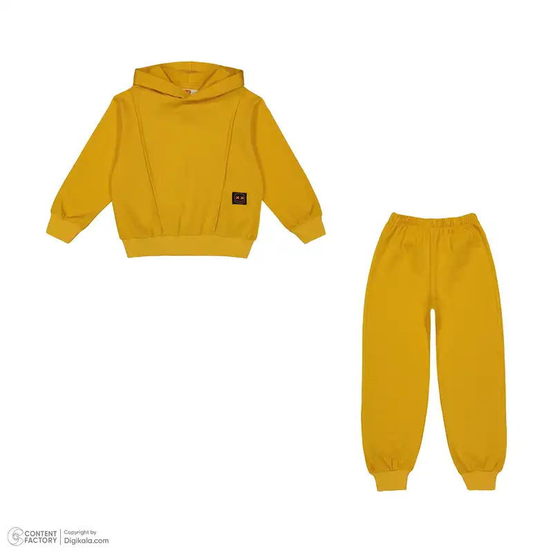 ست هودی و شلوار مادر مدل kevin رنگ خردلی