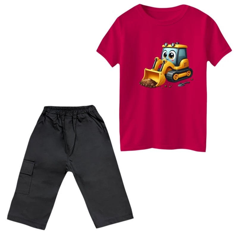 ست تی‌شرت و شلوارک پسرانه مدل لودر