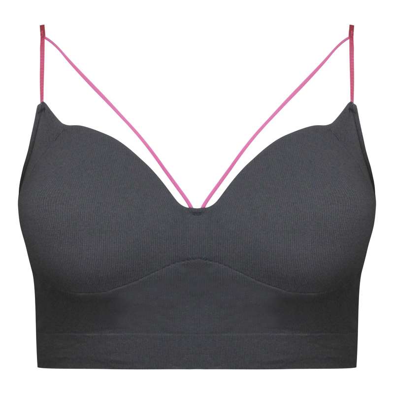 نیم تنه ورزشی زنانه ماییلدا مدل پد ثابت کد 5252-2105 رنگ خاکستری تیره