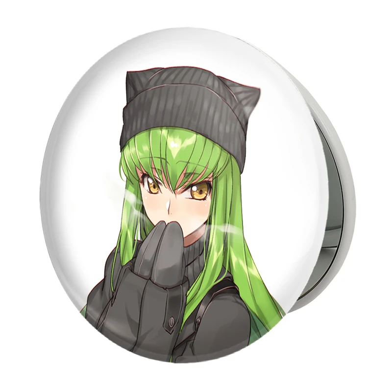 آینه جیبی خندالو طرح C.C سی سی انیمه کد گیاس Code Geass مدل تاشو کد 13080 