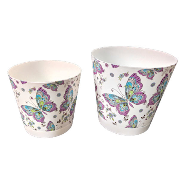 گلدان مدل دنیای پروانه ای مجموعه دو عددی