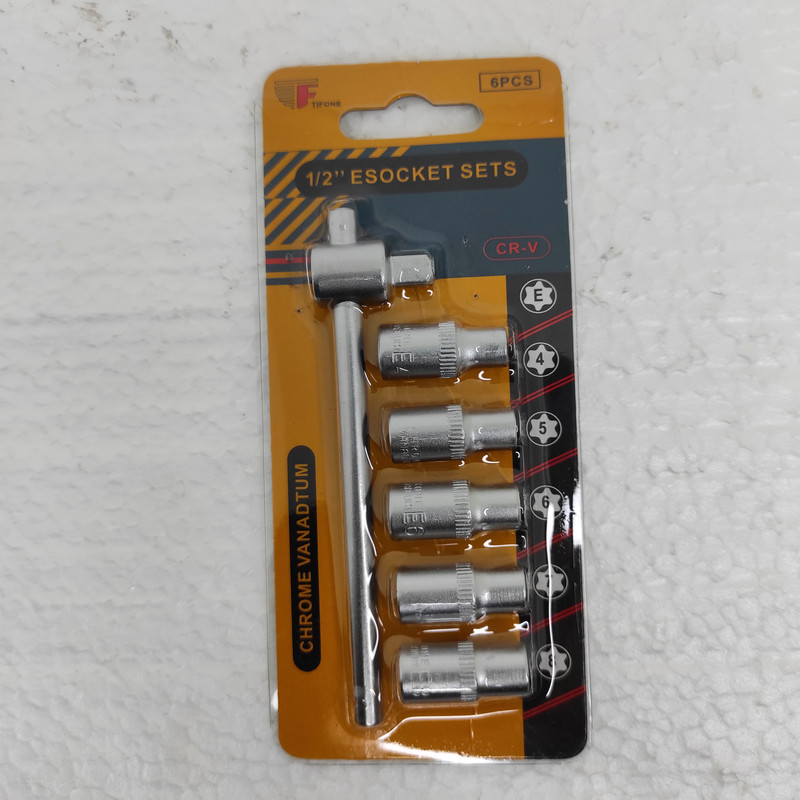 مجموعه 6 عددی آچار بکس ستاره ای مدل F سایز 1/4 اینچ