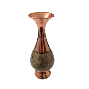 گلدان خاتم کاری مسی کد 53