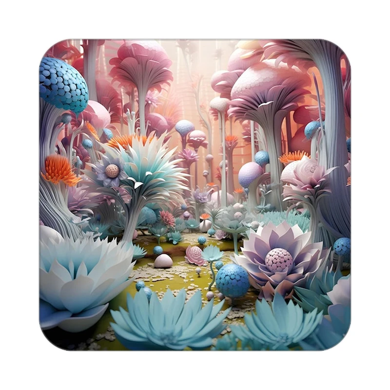 زیر لیوانی کاکتی طرح گل مدل mp19427