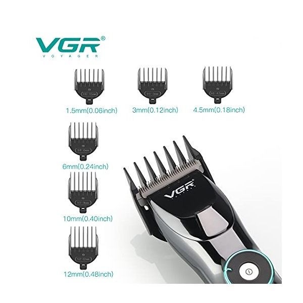 ماشین اصلاح موی سر و صورت حرفه ای وی جی ار مدل V-256 - - 6