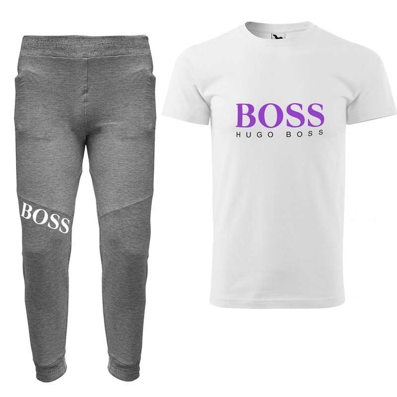 ست تی شرت و شلوار مردانه مدل 00518130 رنگ سفید