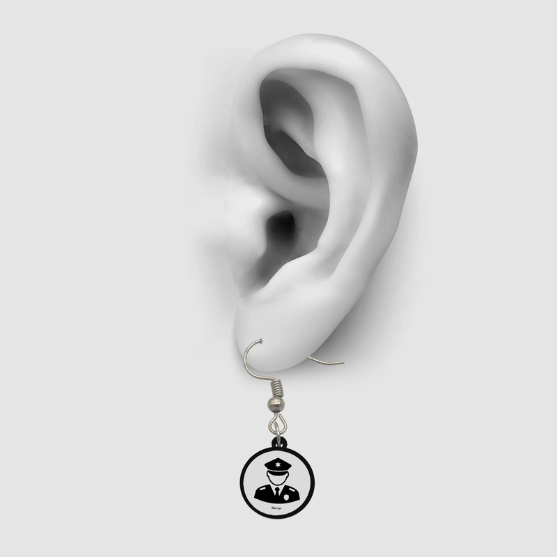 گوشواره زنانه ناکسیگو مدل شب تاب طرح پلیس کد ES8122 گوشواره زنانه ناکسیگو مدل شب تاب طرح پلیس کد ES8122