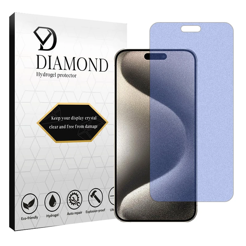 محافظ صفحه نمایش مات آنتی بلو دیاموند مدل Tough مناسب برای گوشی موبایل اپل iPhone 15 Pro Max