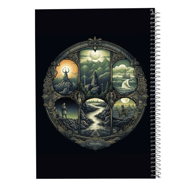دفتر شطرنجی 50 برگ مدوپد مدل  ارباب حلقه ها The Lord of the Rings کد DF3072