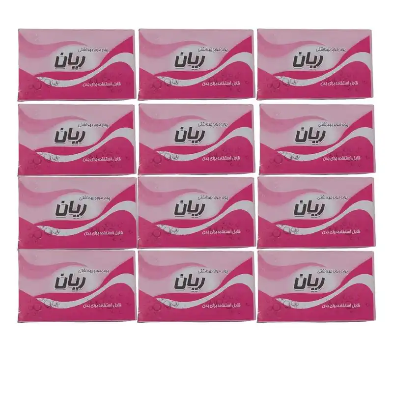 پودر موبر ریان مدل معطر وزن 50 گرم مجموعه 12 عددی