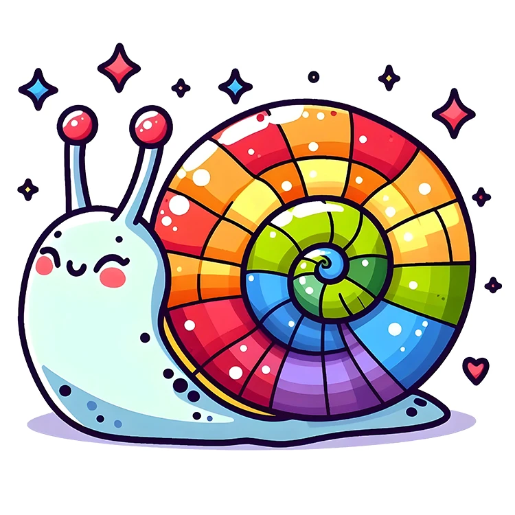 استیکر پارچه و لباس پاد آفرین مدل حلزون رنگی کد DKST505