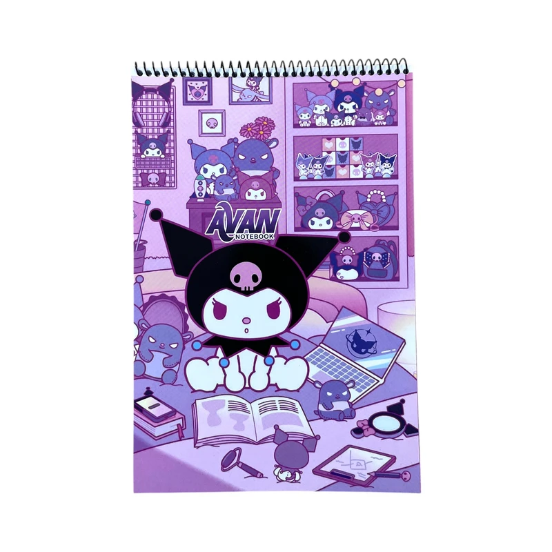 دفتر نقاشی 40 برگ رحلی آوان مدل حاشیه دار طرح کرومی کد KK2