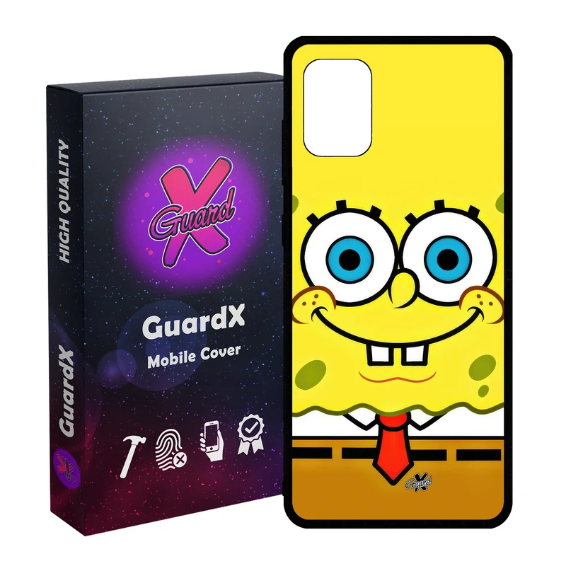 کاور گارد ایکس طرح باب اسفنجی مدل Glass10637 مناسب برای گوشی موبایل سامسونگ Galaxy A31