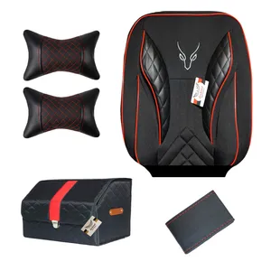 روکش صندلی خودرو سوشیانت مدل تورنتو مناسب برای ال 90 به همراه پشت گردنی و دور فرمان و باکس