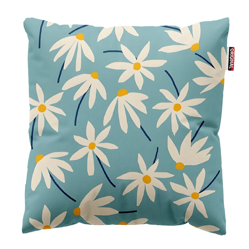 کوسن پاد آفرین مدل گل و برگ کد PK403144 سایز 40*40 سانتی متر