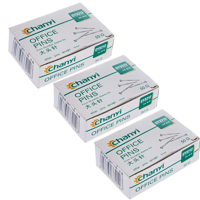 سوزن ته گرد چان یی مدل آفیس پینز بسته 3 عددی