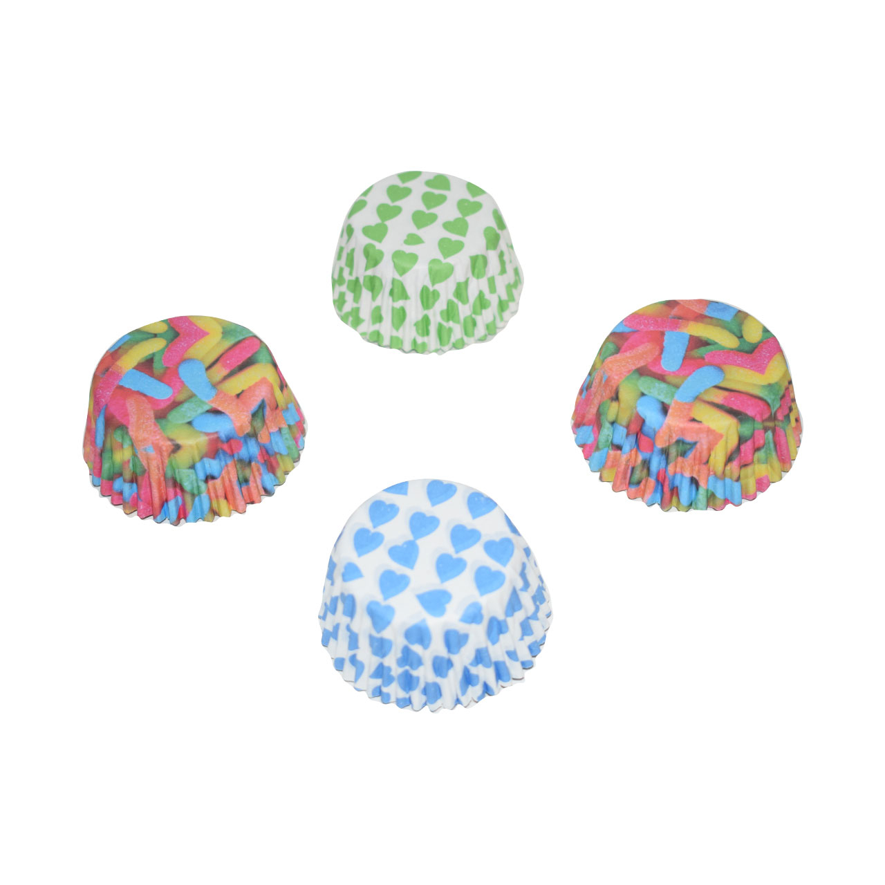 کپسول کاپ کیک مدل Heart & Pastel مجموعه 80 عددی 